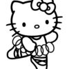 Hello Kitty ballerina coloring page