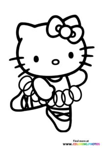 Hello Kitty ballerina - Coloring Pages for kids
