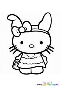 Hello Kitty bunny - Coloring Pages for kids