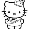 Hello Kitty princess coloring page