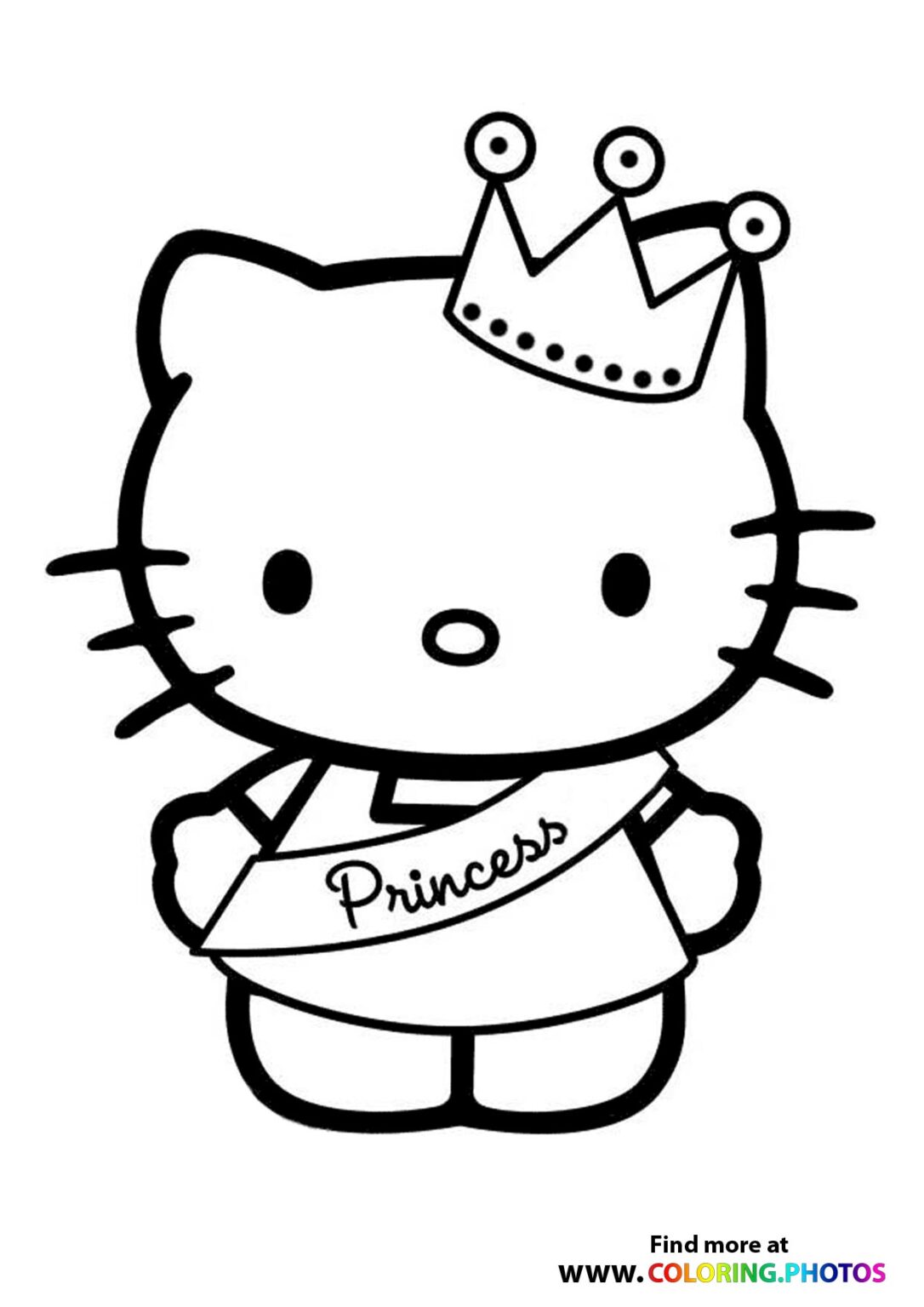 Hello Kitty princess - Coloring Pages for kids