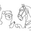 Horse and Wammawink coloring page