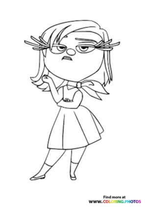 Inside Out Disgust Coloring Page