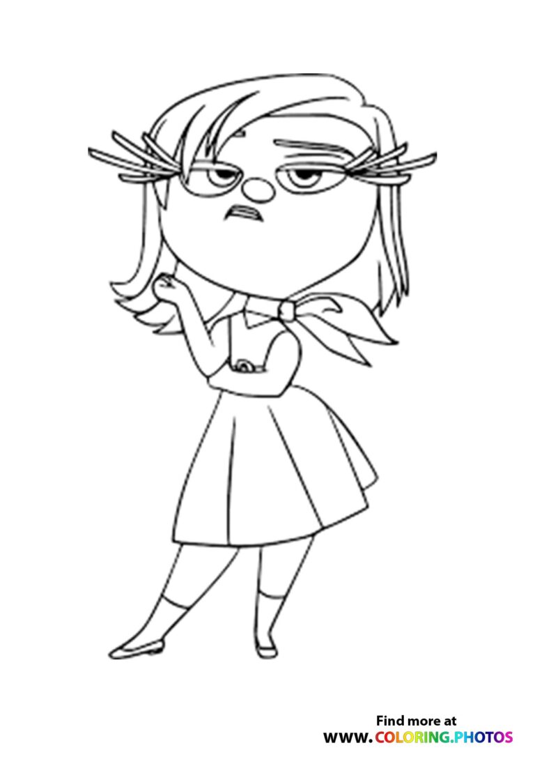 Inside Out Anger Coloring Pages - Inside Out Disgust Coloring Page 768x1086 