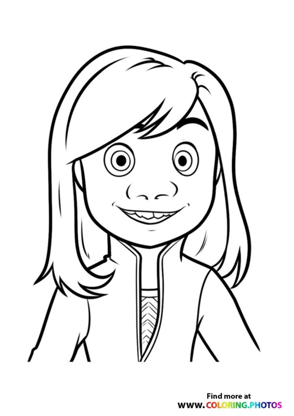 Inside Out Riley Coloring Page