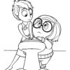 Inside Out Joy and Saddnes Coloring Page