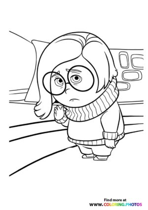 Inside Out Sadness Coloring Page