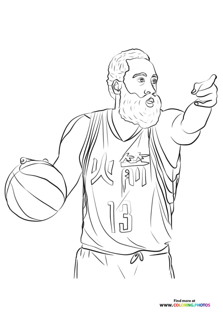 james harden - Coloring Pages for kids