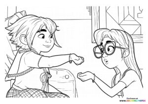 Jo and Raissa Friendship Coloring Page