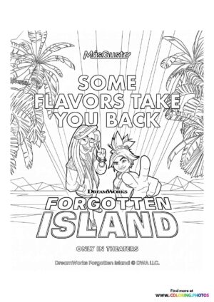 Jo and Raissa on Nakali Island Coloring Page