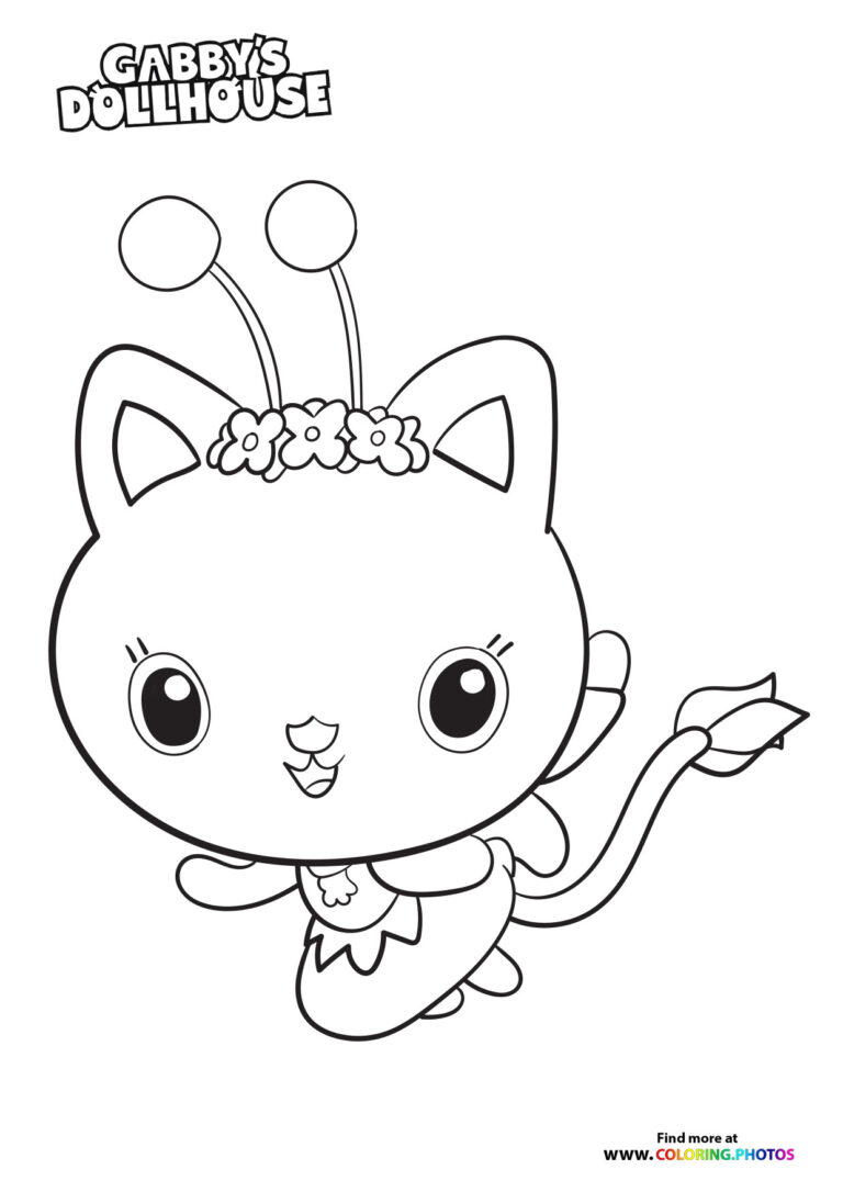 Pillow Cat - Gaby's Dollhouse - Coloring Pages for kids