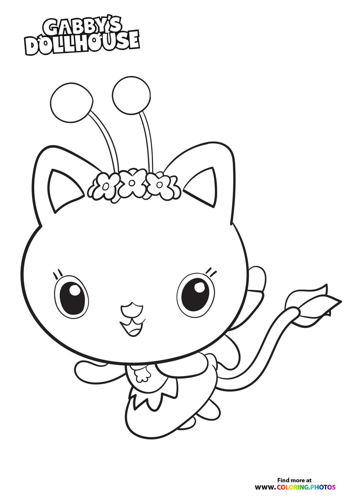 gabby dollhouse free coloring pages