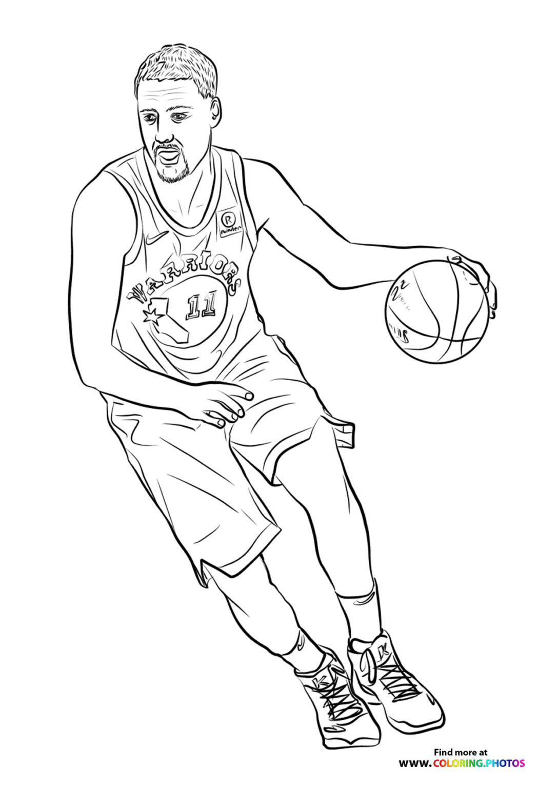 klay thompson dribling - Coloring Pages for kids