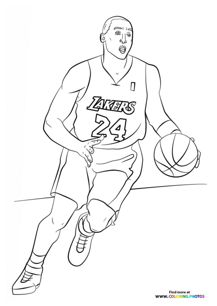 kobe bryant - Coloring Pages for kids