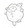 Lamball the sheep Pal from Palworld coloring page
