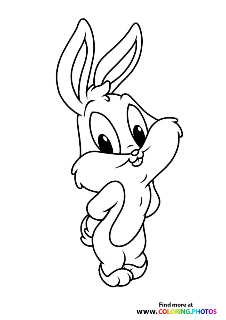 Rabbit eating carrot - Coloring Pages for kids