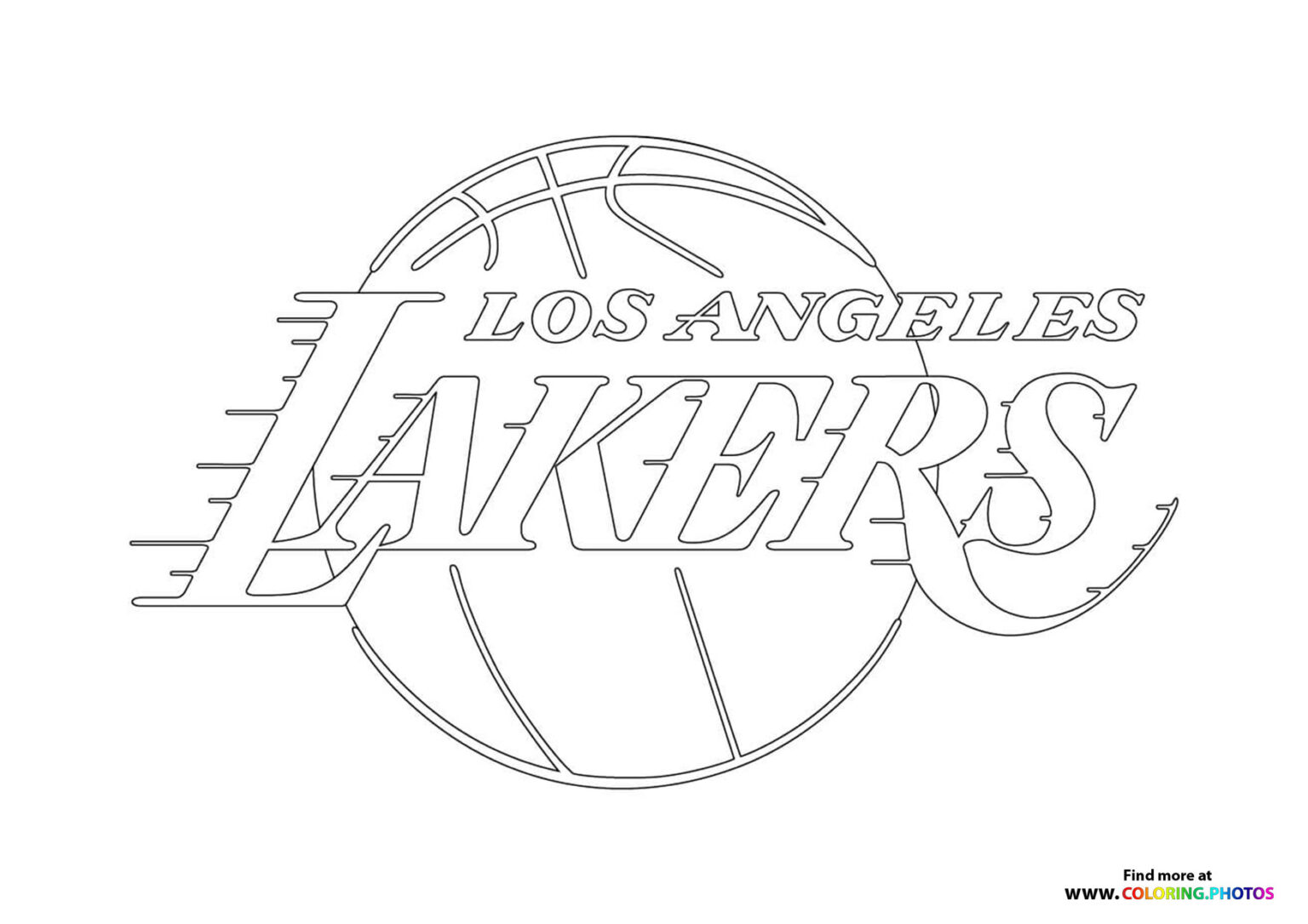 los angeles lakers logo - Coloring Pages for kids