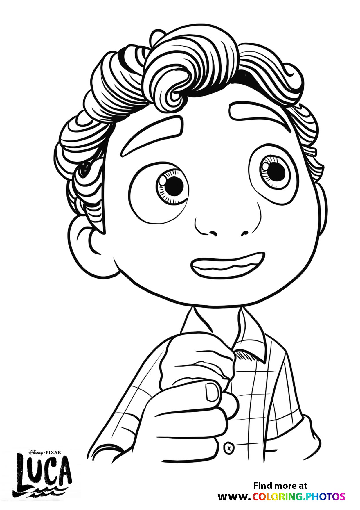 Luca eating Icecream Coloring Pages for kids