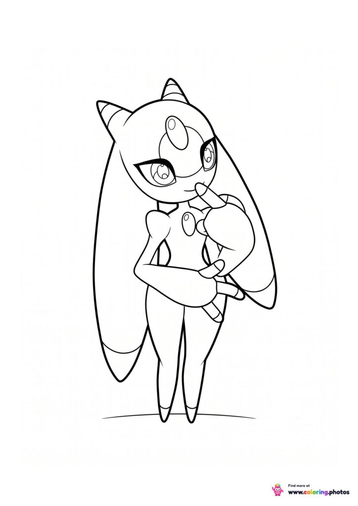 Lunaris Pal from Palworld coloring page