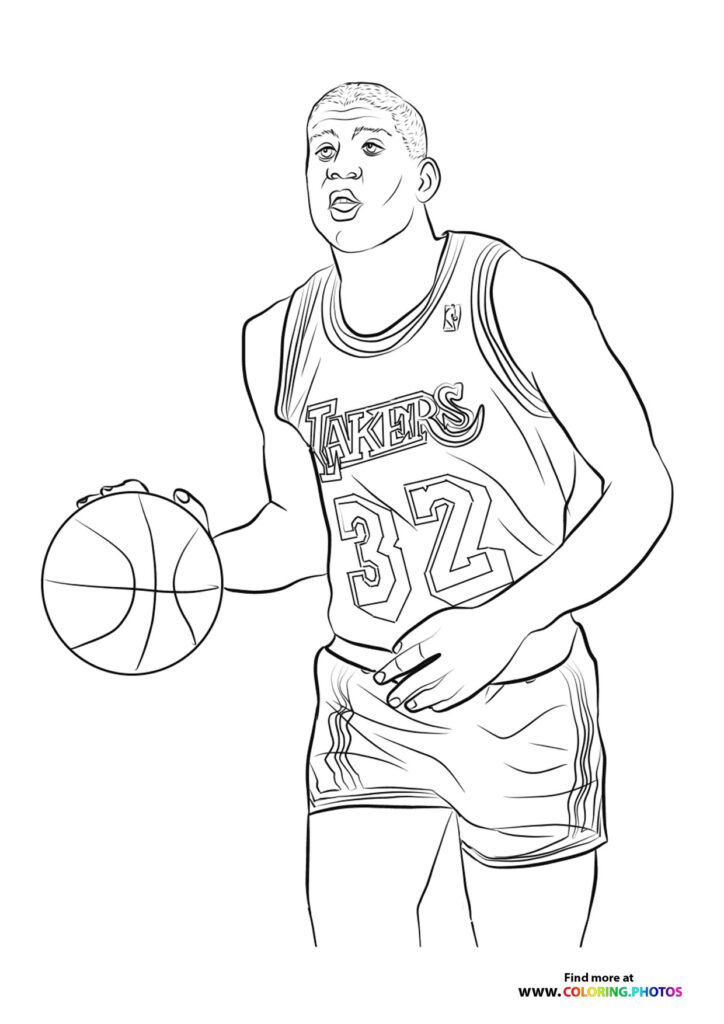 magic johnson - Coloring Pages for kids