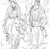 Mary and Joseph coloring page