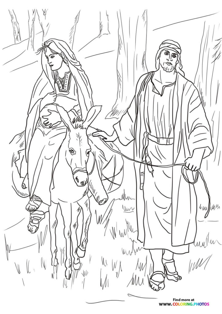 Jesus nativity - Coloring Pages for kids | Free and easy print or download