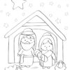 Jesus Mary and Joseph coloring page
