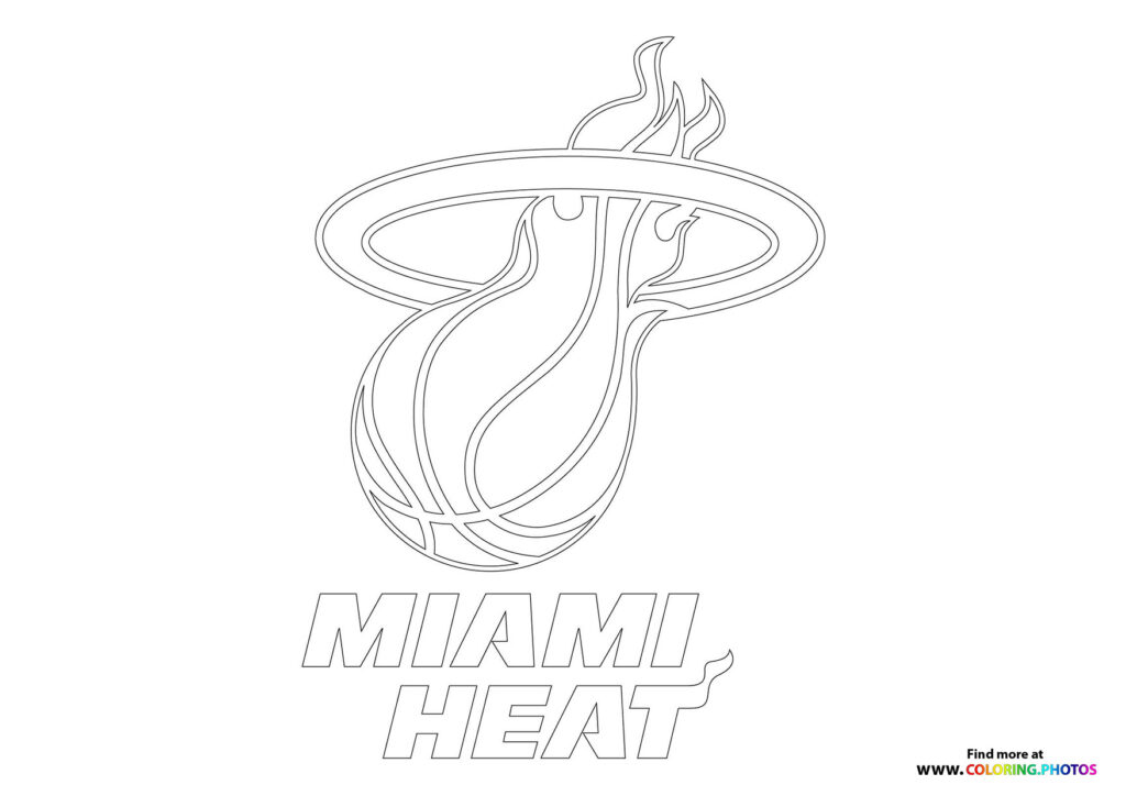 miami heat logo - Coloring Pages for kids