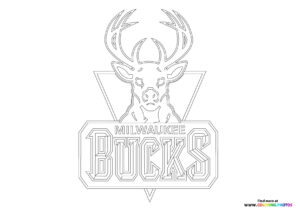 milwaukee bucks logo - Coloring Pages for kids