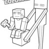 Minecraft - Carry your Steve coloring page