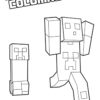 Minecraft - Steve being chased coloring page