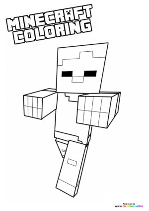 Minecraft Zomby coloring page