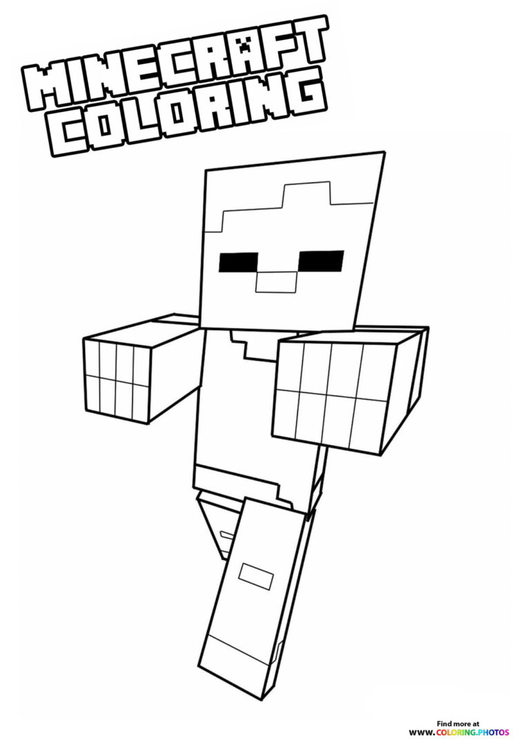 Minecraft - Carry your Steve - Coloring Pages for kids