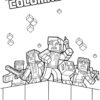 Minecraft universe at war coloring page