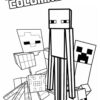 Minecraft enemys coloring page