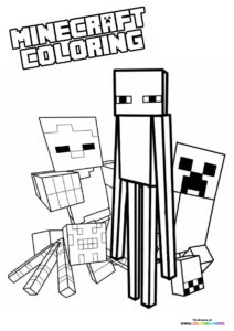 Minecraft coloring pages for kids | Free and easy print or download.