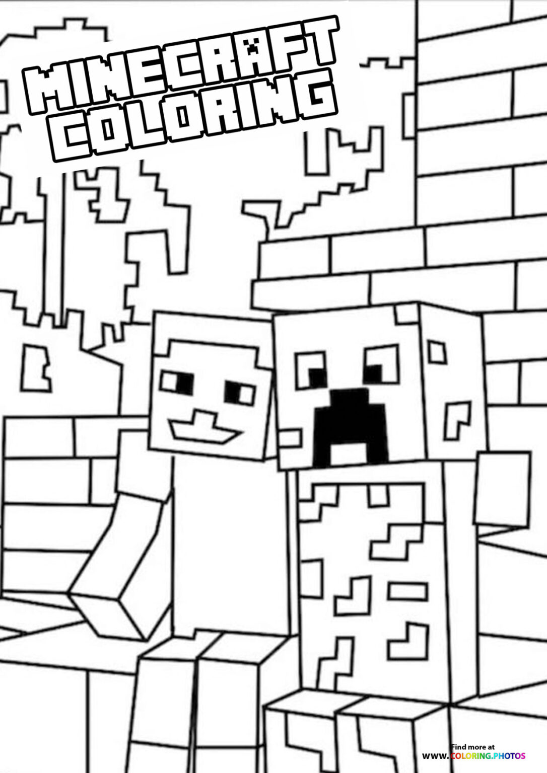 Minecraft coloring pages for kids | Free and easy print or download.