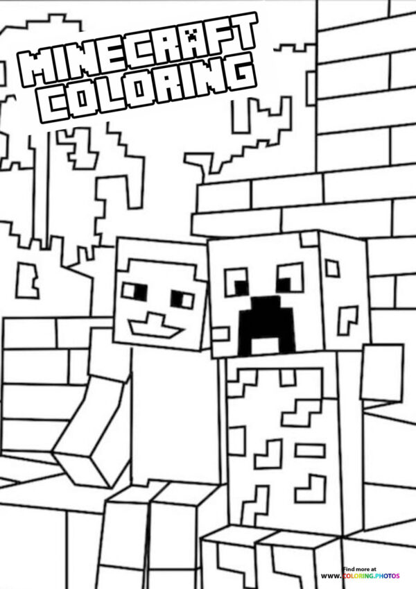 inecraft friends coloring page
