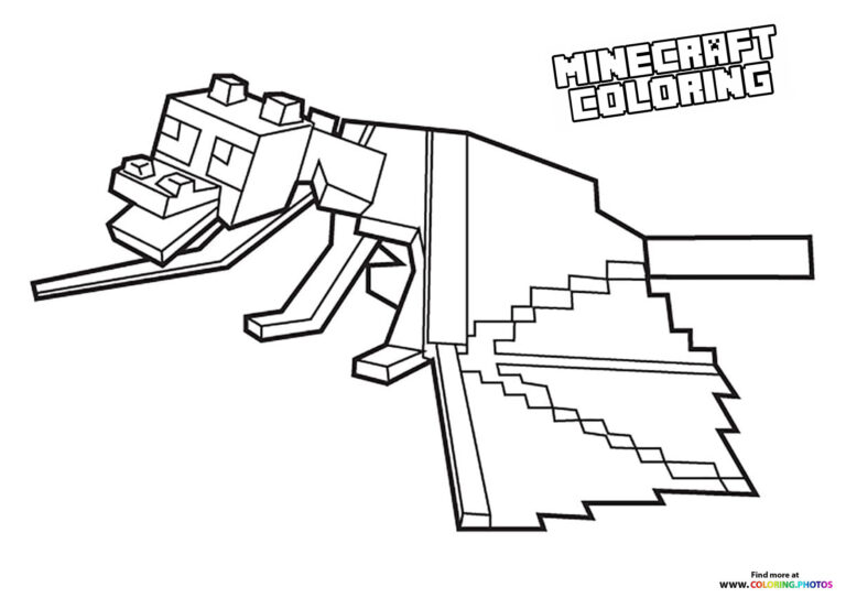 Minecraft Unicorn Coloring Pages