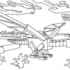 Minecraft Dragon flying coloring page