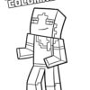 Minecraft girl character coloring page