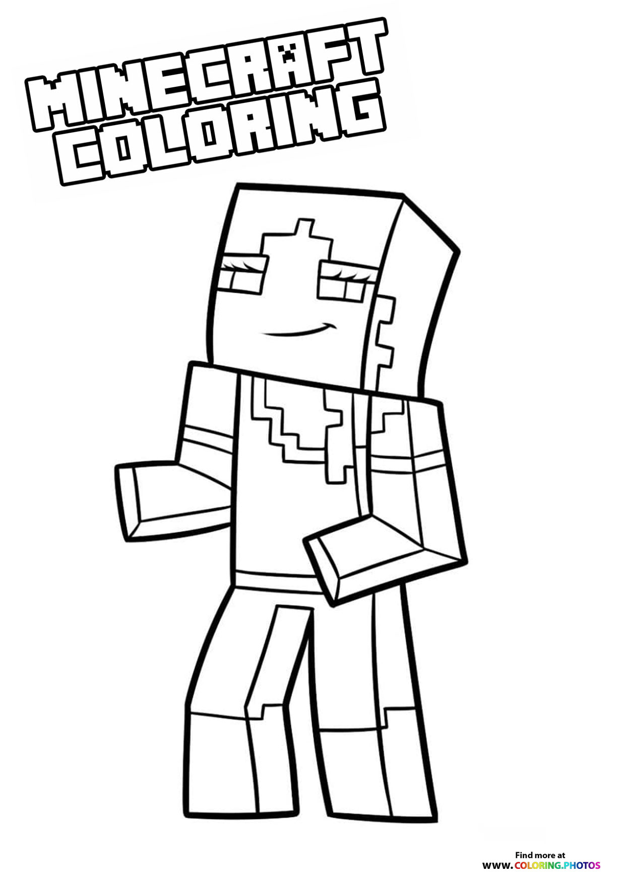Free Printable Minecraft Characters Coloring Page | My XXX Hot Girl