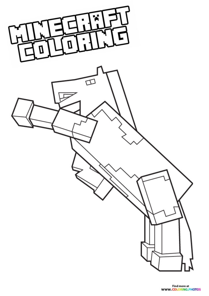 Minecraft - Carry your Steve - Coloring Pages for kids