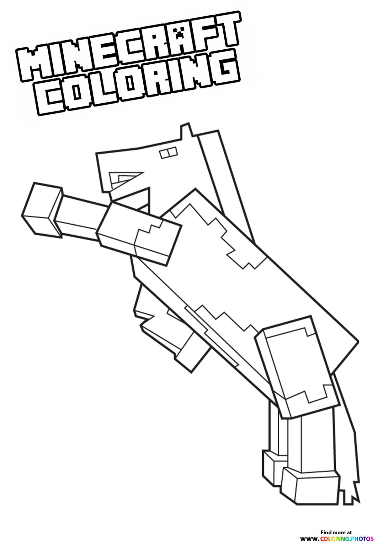 66 Minecraft Unicorn Coloring Pages  Latest HD