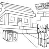 Minecraft Farm coloring page