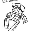 Minecraft mean character coloring page