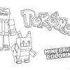 Minecraft Pokemon universe coloring page