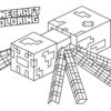 Minecraft Spired enemy coloring page
