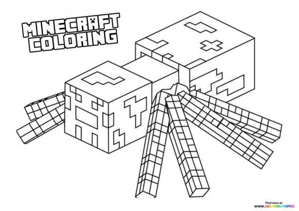 Minecraft Spired enemy coloring page