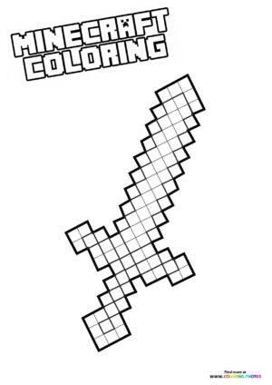 Minecraft Sword coloring page